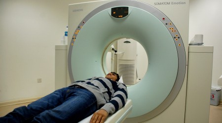 CT scanner during a clinical examination